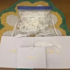 Dior ショップ袋 2枚とリボン多数セット