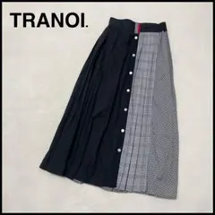 美品 トラノイ オズスカート ロングスカート プリーツ 異素材 M レディースのサムネイル