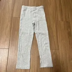 グレー リブ編み スパッツ レギンス120cm