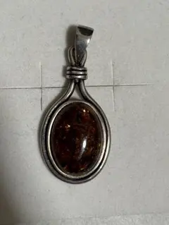 琥珀　silver 925 ペンダントトップ