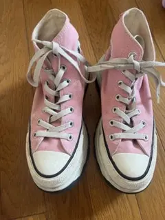 CONVERSE ピンク 厚底 ハイカットスニーカー
