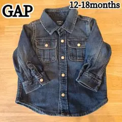 GAP babyGap デニムシャツ 12-18ヶ月 ブルー 長袖