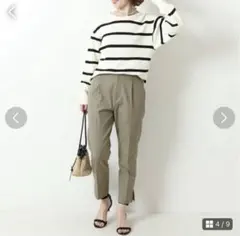 （美品）Spick & Spanリネンライクテーパードパンツ