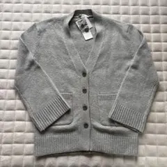 【新品未使用】UNIQLO ユニクロ カーディガン グレー ソフトニットVネック