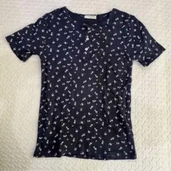 FREAK'S STORE 花柄 ヘンリーネック 半袖 Tシャツ