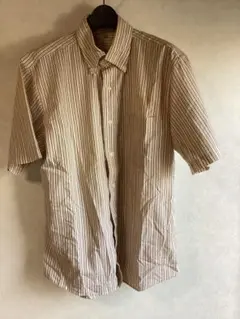 ストライプ ボタンダウン 半袖シャツ
