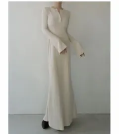 maison celon　bell sleeve wool dress