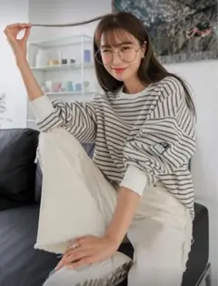 ボーダー グレー