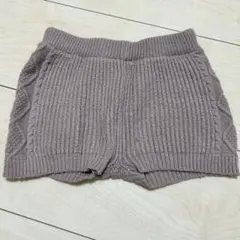 petit main 薄紫 ニットショートパンツ S