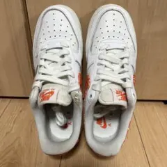 Nike Air Force 1 ホワイト/オレンジ　22.5cm