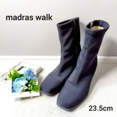 madras walk ショートブーツ ファスナー ブラック 黒 シンプルのサムネイル