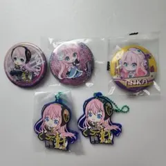 巡音ルカ あそーと ラバーストラップ 缶バッジ 5点セット