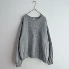 4288 nee's 2nd スウェット　トレーナー　花柄　グレー　カジュアル