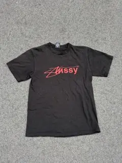 Stüssy ブラック ロゴ Tシャツ