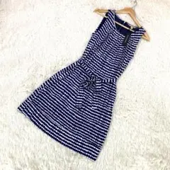 『BANANA REPUBLIC』(XS) ボーダー ノースリーブワンピース