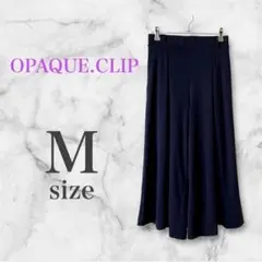 OPAQUE.CLIP ガウチョパンツ　M ネイビー　ワイド　裏地付き　春夏秋