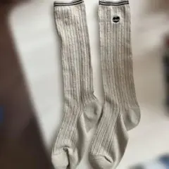 ndays ベージュ リブ編み キッズ靴下