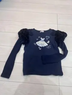 メゾピアノ　パフスリーブ　カットソー　１４０ｃｍ