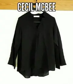 CECIL McBEE★シフォン地○裾sideスリット/トップス