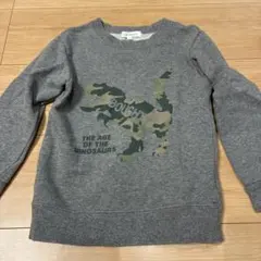 3can4on 恐竜柄 トレーナー グレー 110cm