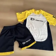 Liberta サッカーウェア 上下ホワイト/イエロー　130cm