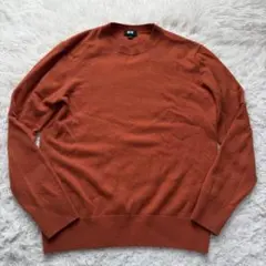 近年極美品　カシミヤ100% ユニクロ　ニット　セーター　Sサイズ　オレンジ系