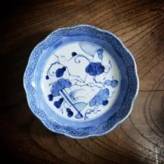小皿 大聖寺伊万里 染錦 栗絵 明治 古伊万里 輪花 - メルカリ