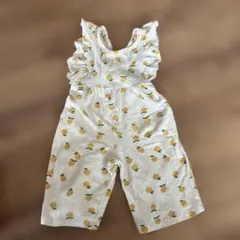 レモン柄　オーバーオール　ZARA