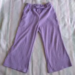 GU リブプルオンワイドフレアパンツ　110cm