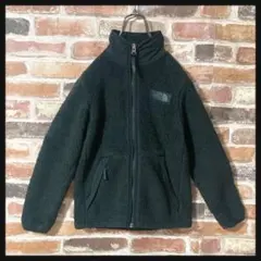 キッズ　ザノースフェイス　フリースジャケット　胸元ロゴ付き　ブラック 120