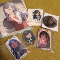 【白石杏　ビビバス】プロセカ　白石杏　色紙　缶バッジ　アクスタキーホルダーセット