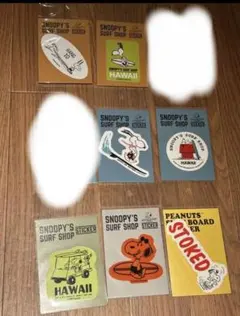 スヌーピー サーフショップ ステッカー 8枚セット