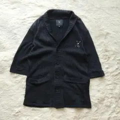 【希少レア】Rat Roen カーディガン ストライプ 黒 刺繍 スカル 髑髏