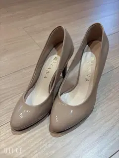 ♪美品♪DIANA パンプス ベージュ エナメル♪