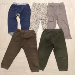 キッズ　ズボン　長ズボン 90cm ユニクロ　ペアマノン　5点セット