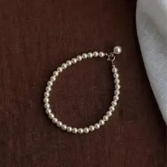 パールブレスレット ホワイト アクセント　アクセサリー　SLENDER