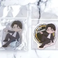 進撃の巨人 ミニキャラアクリルスタンド＆オーロラステッカー リヴァイ