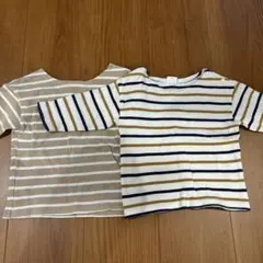 ストライプ 長袖Tシャツ 2枚セット