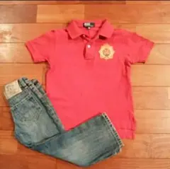 ラルフローレン上下セット　ポロシャツ＆ジーンズ　100-110㎝☆美品