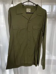 ALPHA INDUSTRIES オリーブグリーン 長袖シャツ M