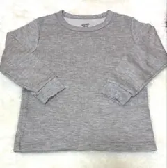 【美品】UNIQLO HEATTECH 長袖カットソー 110cmグレー