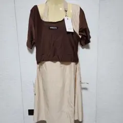 未使用　WEXTRU セパレート水着 ブラウン/ベージュ　6L　大きいサイズ