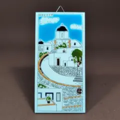 ギリシャ製 ハンドメイド　タイル壁掛け