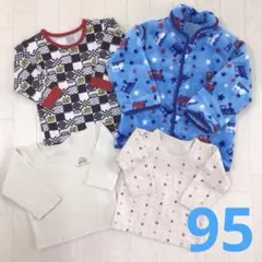 男の子　95　フリース　Tシャツ　パジャマ　肌着　カーズ　まとめ売り　冬　長袖