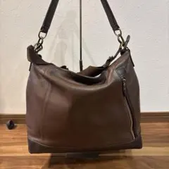 美品】Mr.OLIVE ブラウン ボストンバッグ 撥水 ウォータープルーフ