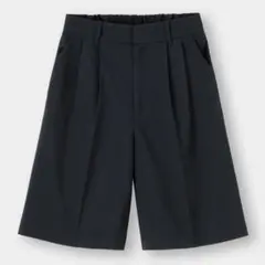 GU センタープレスバミューダパンツ ブラック　Mサイズ