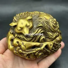 銅 細工 梅花狐薫る香炉 灰皿 茶道具 香道具 九尾狐 装飾品 工芸品置物