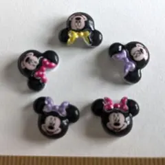 未使用　ミニー　立体　ビッグパーツ　カラフル