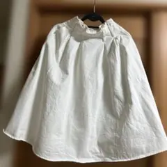 GU ホワイト　デニム　スカート