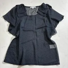 【美品】KLEIN PLUS ブラウス ドット シフォン 38（E113）のサムネイル